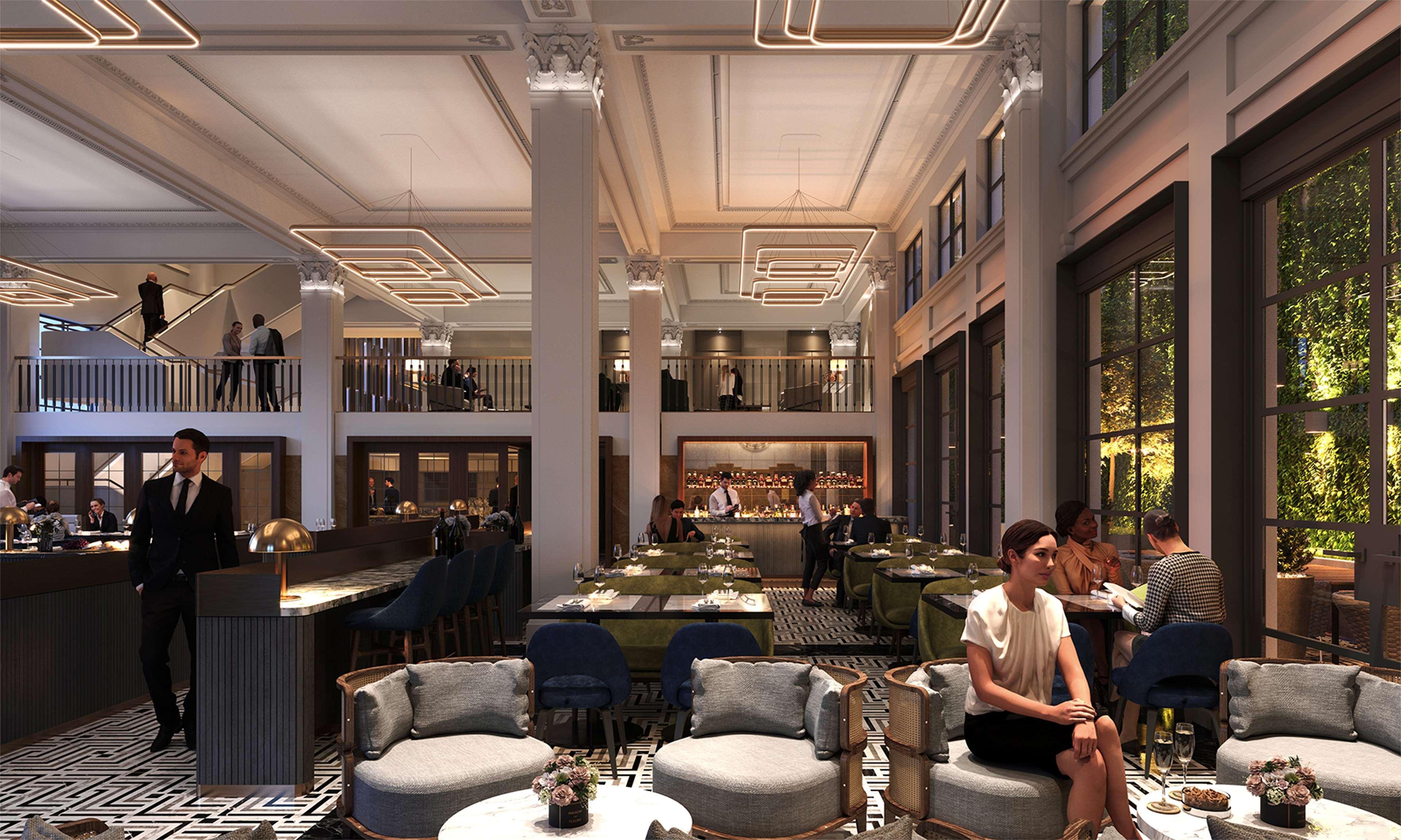 Hilton Melbourne Little Queen Street Buitenkant foto The interior of the restaurant