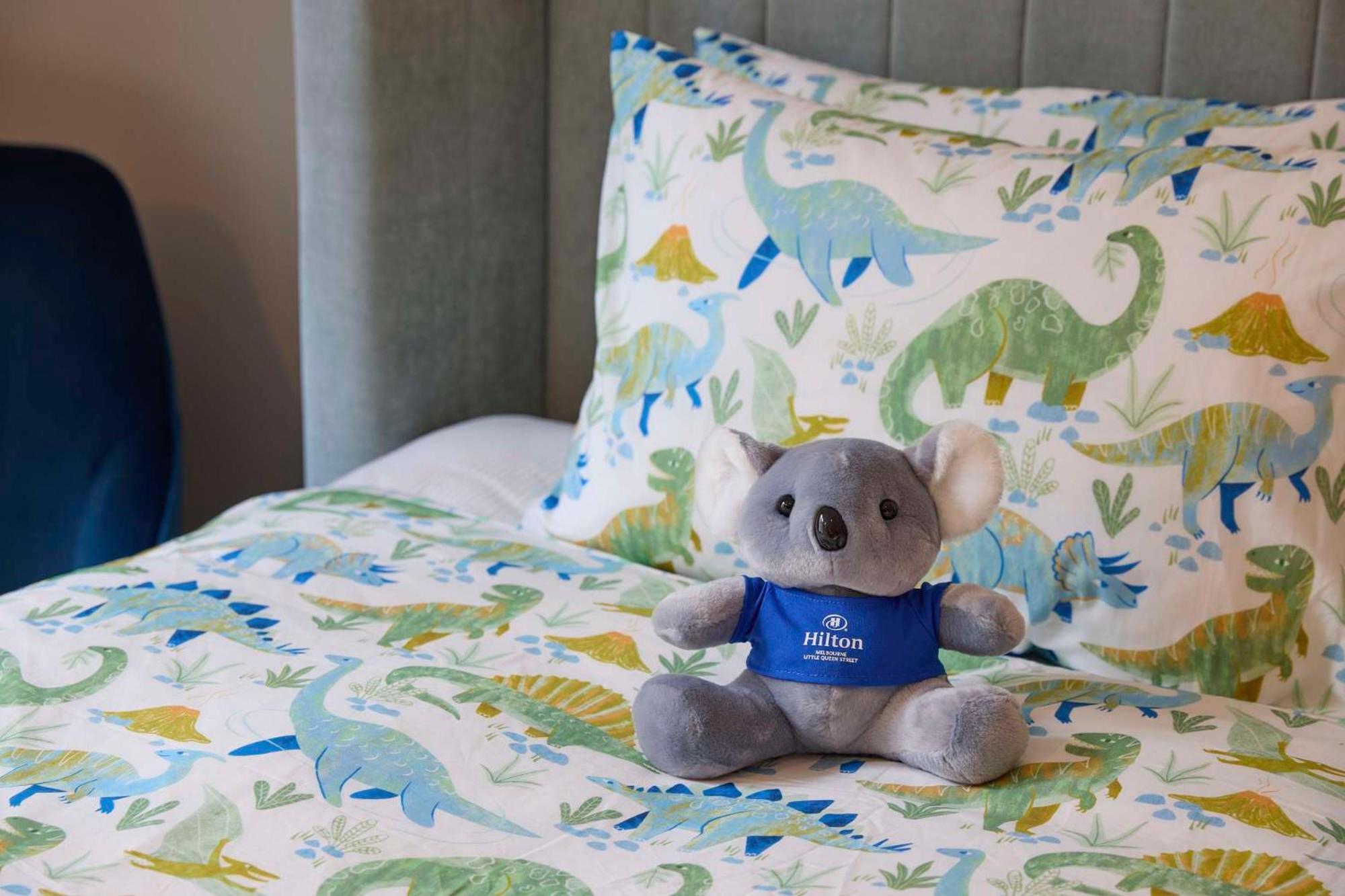 Hilton Melbourne Little Queen Street Buitenkant foto A plush toy of the character